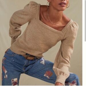 Anthropologie Tan Sweater